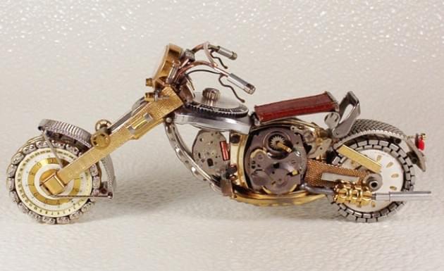 Artist Creates Motorcycles Out of Watch Parts To Blow Your Mind