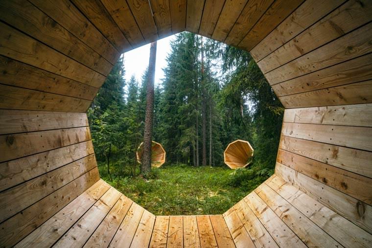 Design and Nature – Giant megaphones to listen to the sounds of the forest