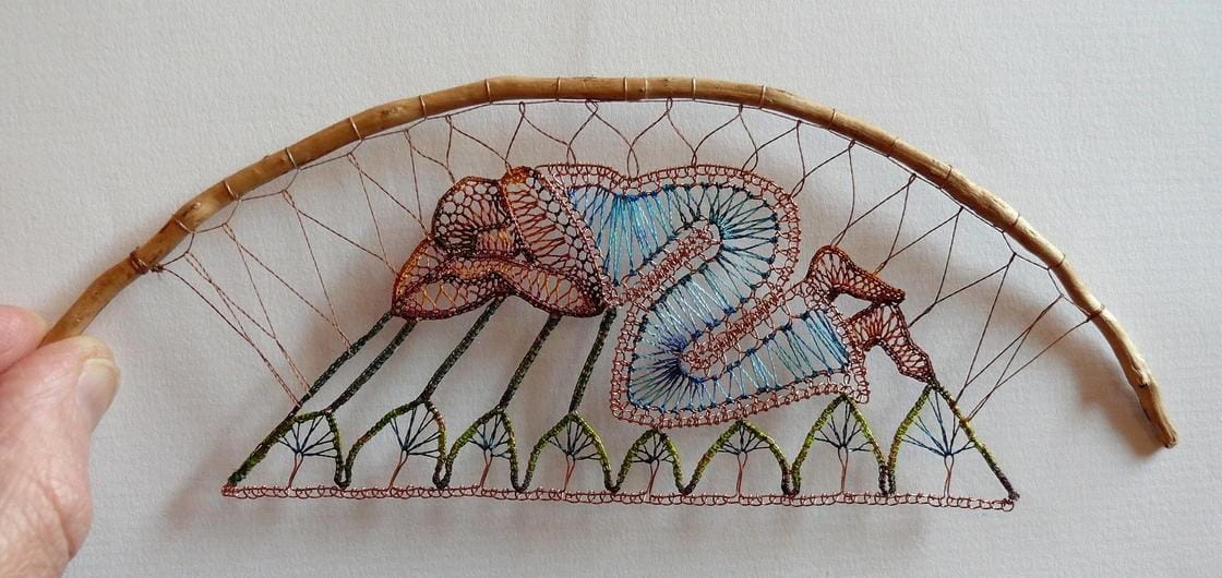 Delicate lace faces by Agnes Herczeg