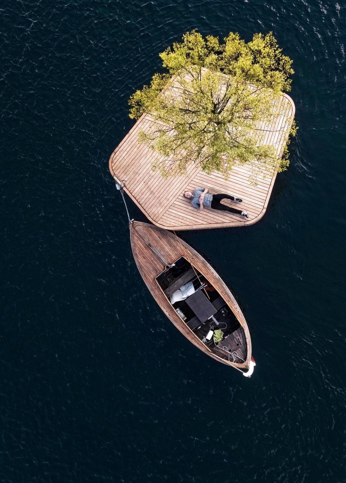 This small artificial island is thought of as an oasis of relaxation