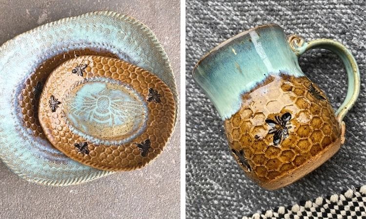 Artist Combines Her Love of Bees and Seas Through Beautiful “Honeycomb Ceramics”