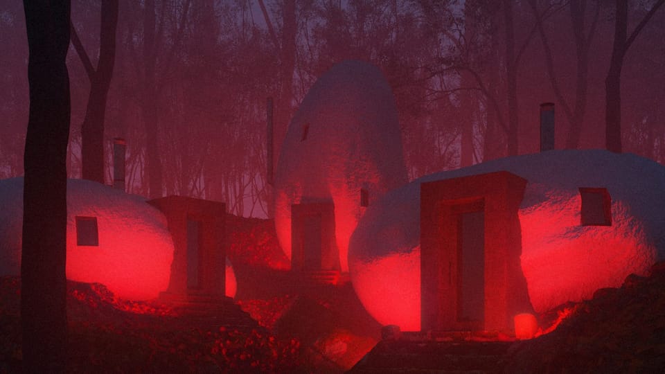 Dolmen Shelter is a fictional boutique hotel with stone-shaped guest suites
