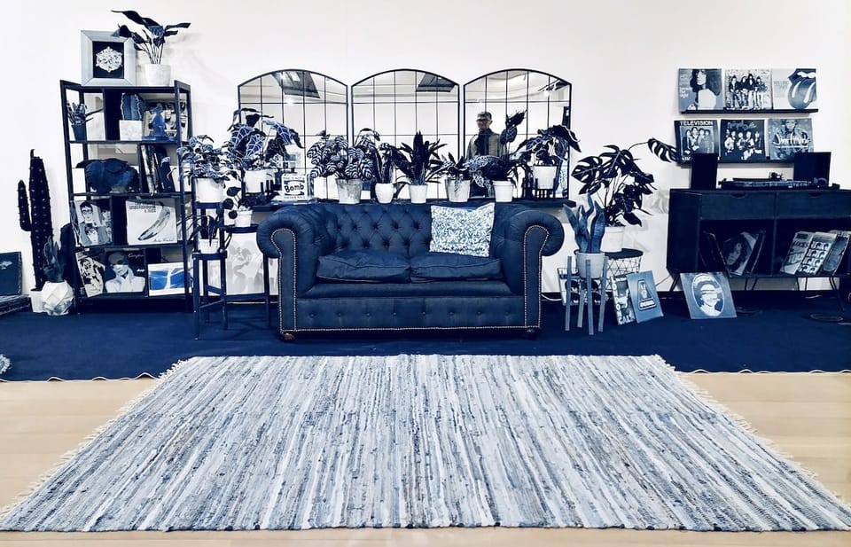 Artist Recreates His Lockdown Living Room Completely Out of Denim