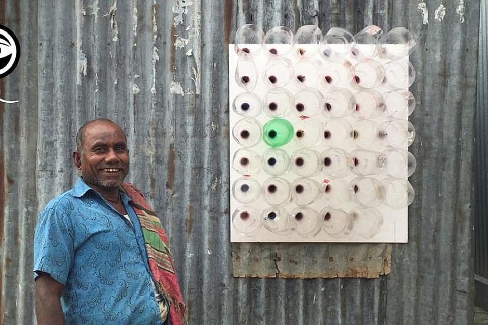 Zero Electricity Air-Con Made Of Plastic Bottles