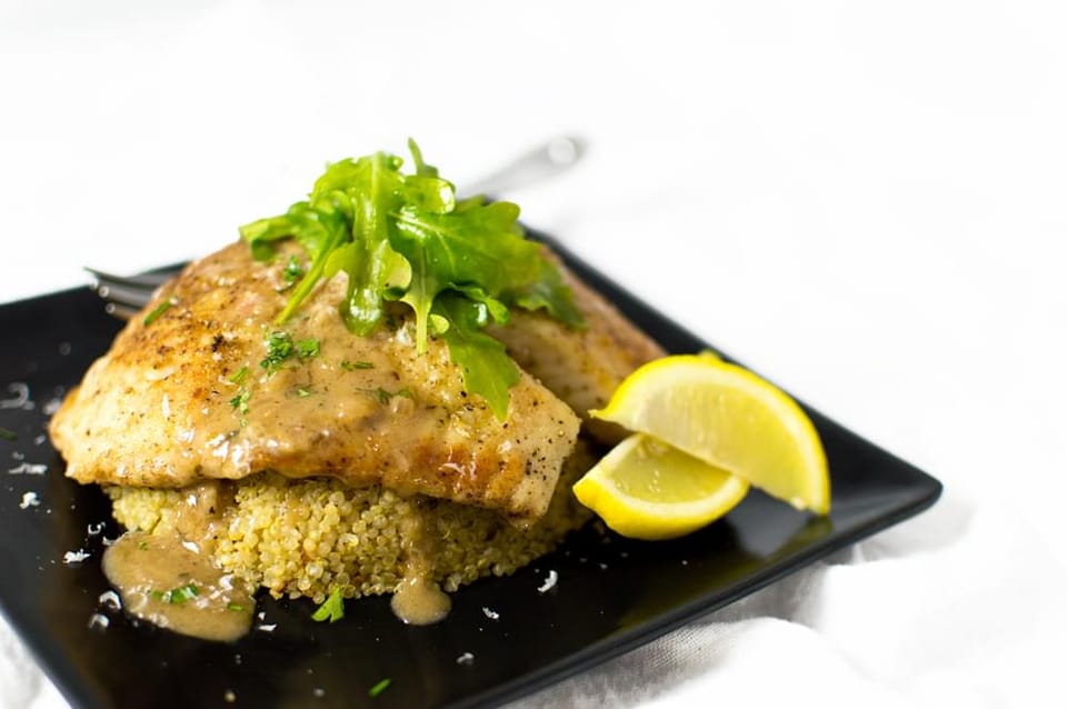 Tilapia with a 4-Herb White Wine Sauce