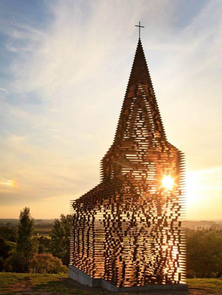 An amazing transparent church in Belgium