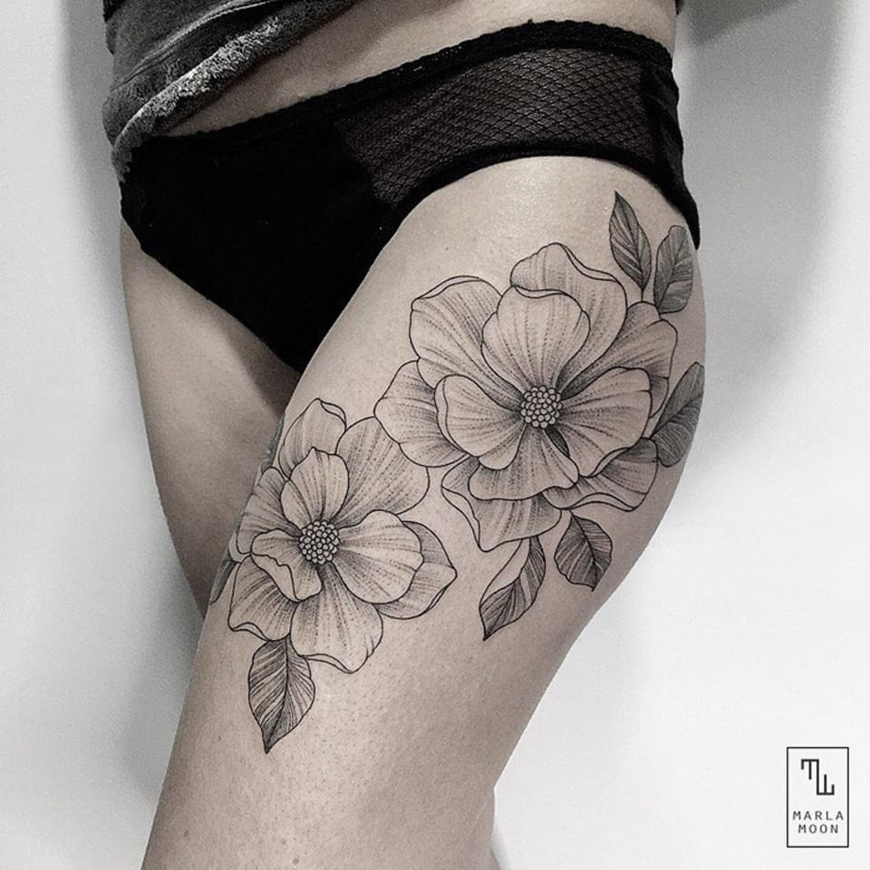 The beautiful tattoos of Marla Moon