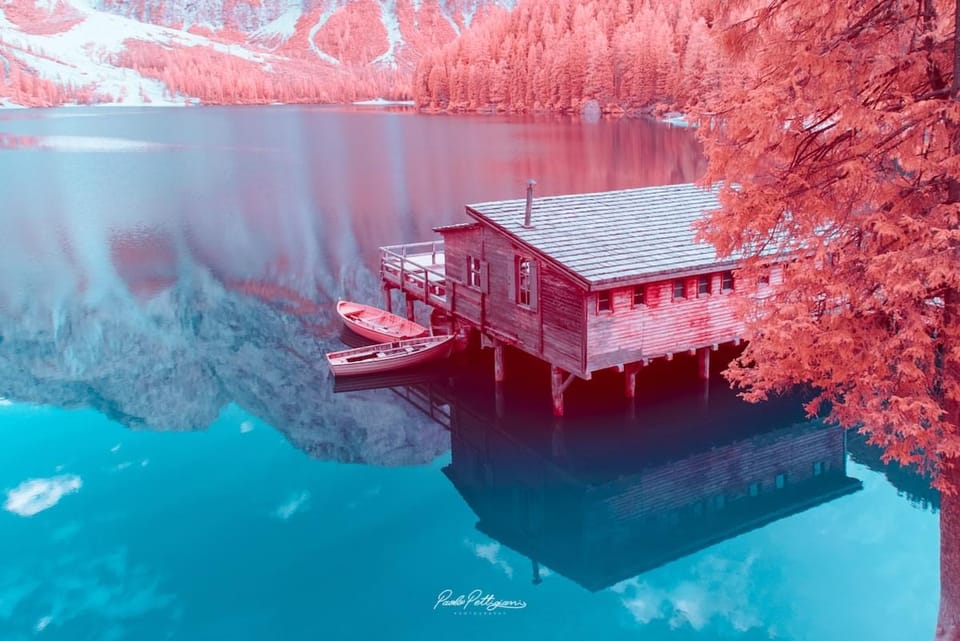 Gorgeous Candy Colored Infrared Photos of the Snowy Dolomite Mountains