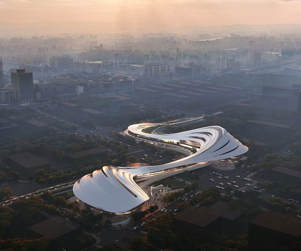 Zaha Hadid Architects Designed a Cultural Center Inspired by the Curving Flow of a River